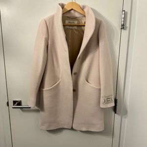 NWT Aritzia Wilfred Italian Wool Cashmere Cocoon Trench Coat | Light Gray